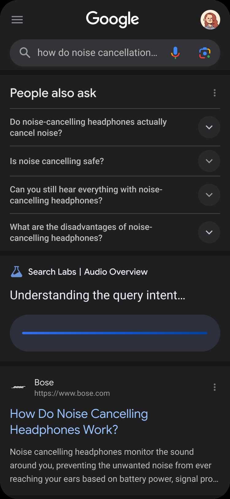 Google Search Audio Overviews