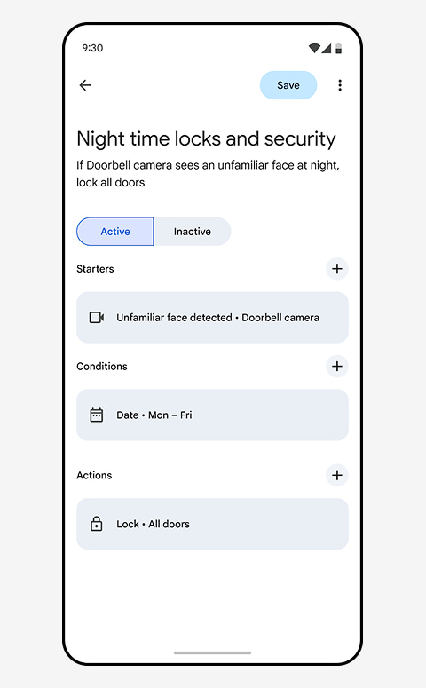 Google Home automation editor