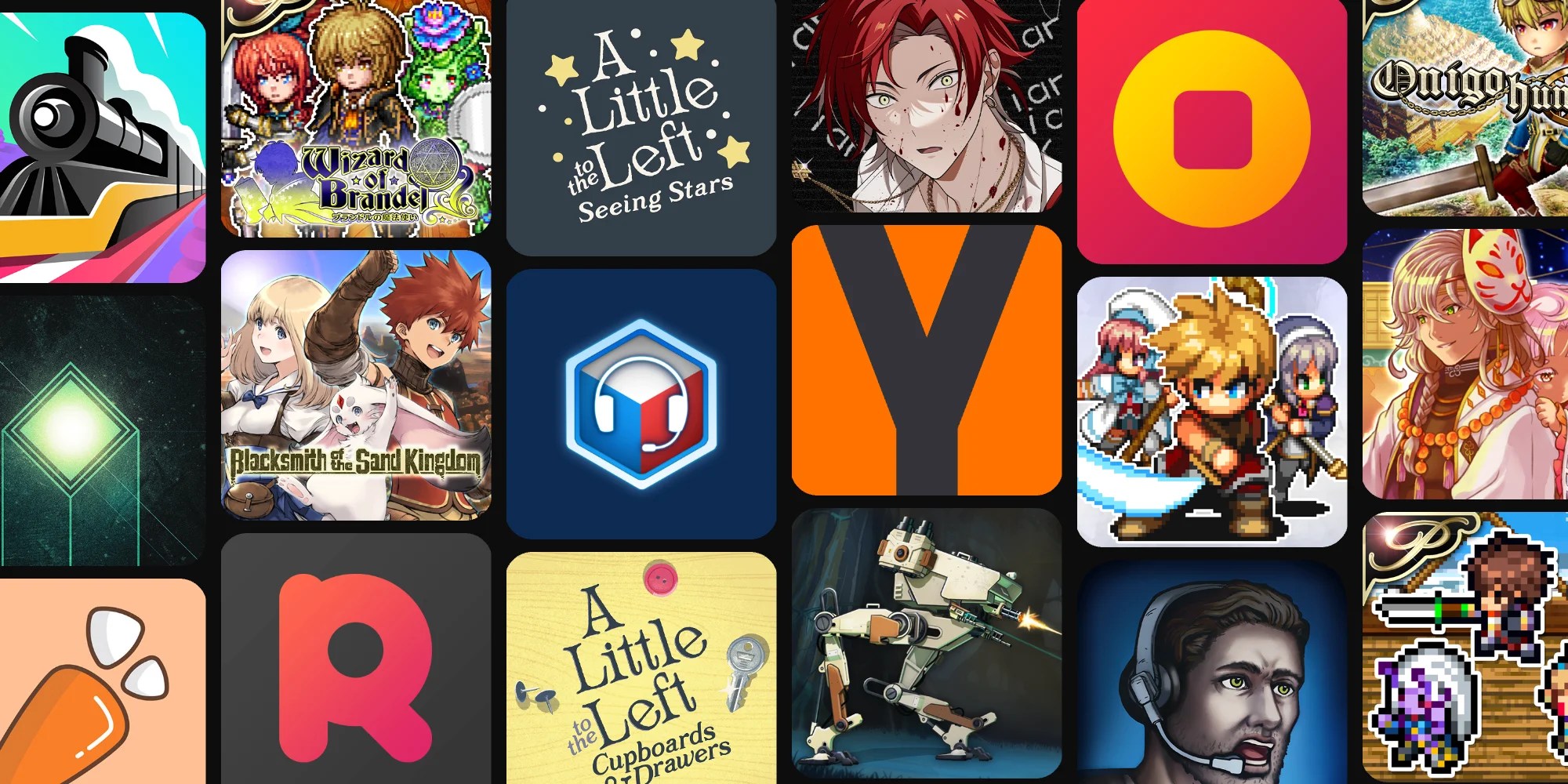 A collage of a video game