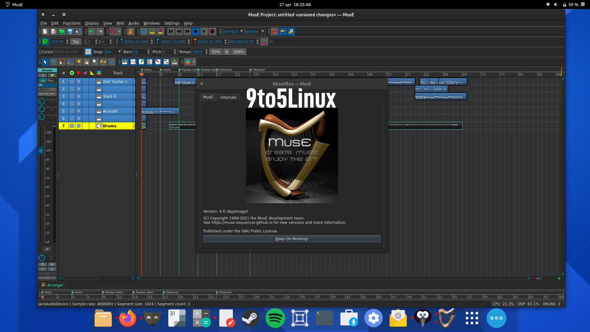 MusE 4.0 Digital Audio Workstation Released with Tabbed UI, All New ...