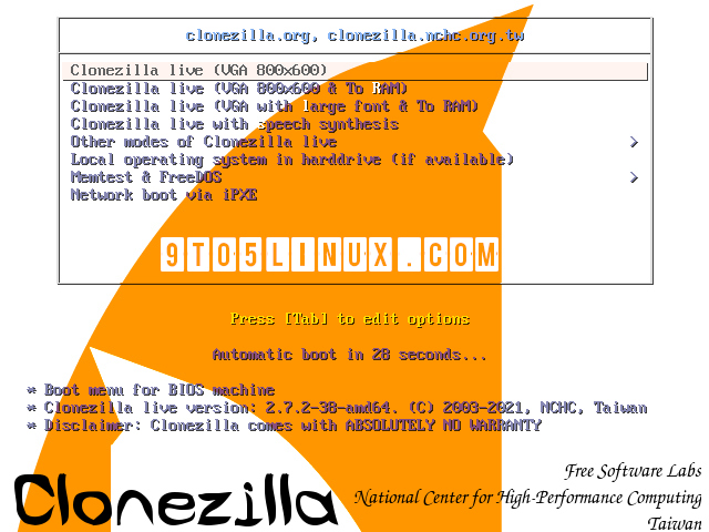 Clonezilla Live 2.7.2 Disk Cloning Tool Released with Many New