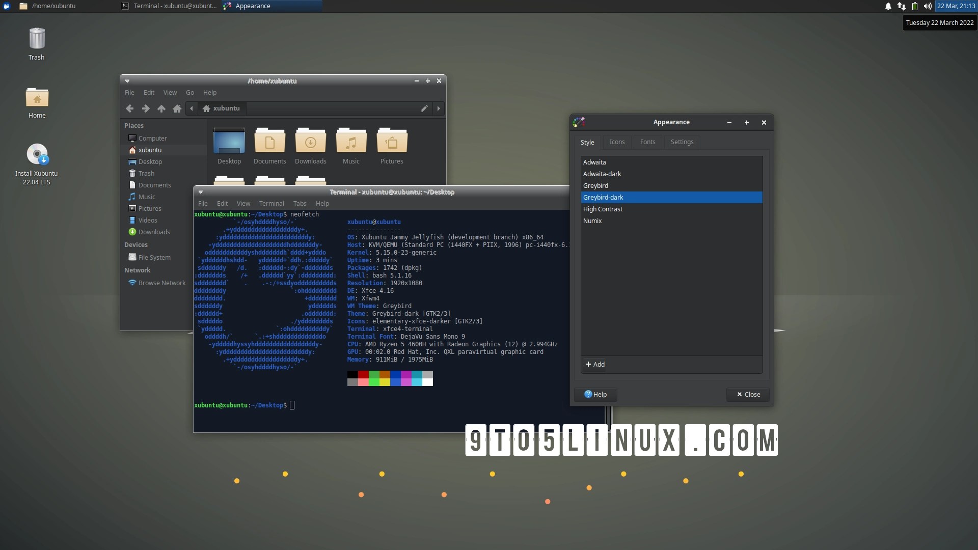 Xubuntu's Default Xfce Desktop Theme Greybird Gets Initial Support for