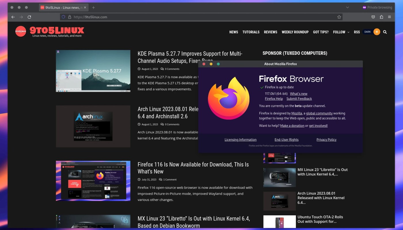 Mozilla Firefox 117