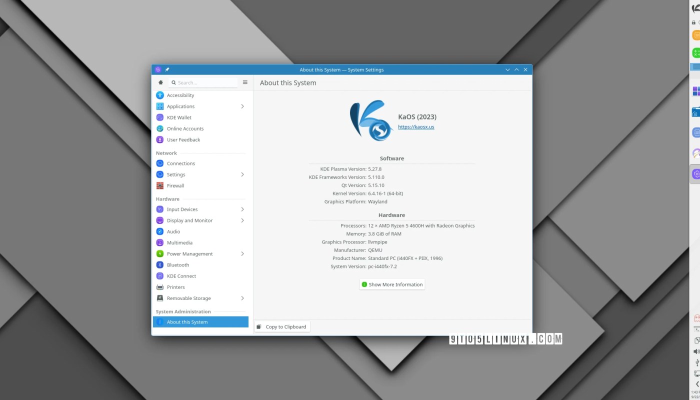 KaOS Linux 2023.09