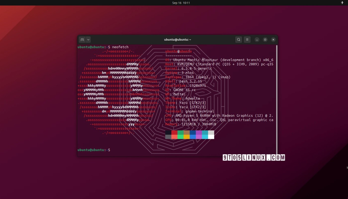 Ubuntu 23.10 Linux 6.5