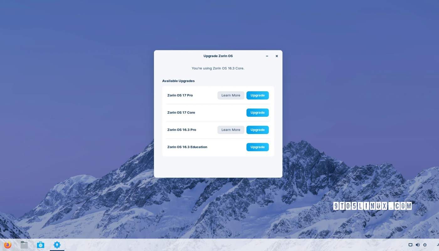 Zorin OS 17 Upgrade