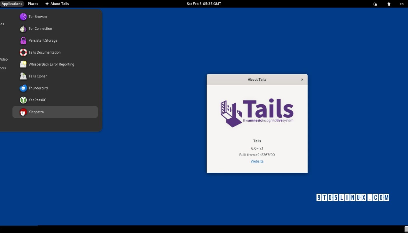 Tails 6.0 Debian Bookworm