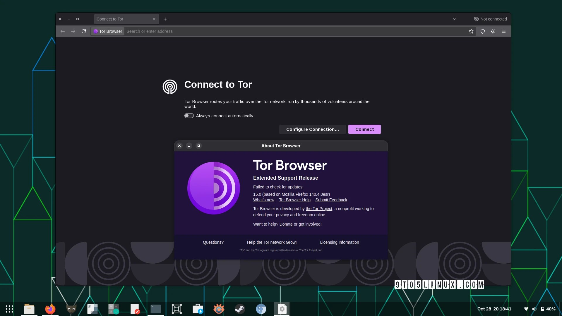 Tor Browser 15.0 Anonymous Web Browser Is Out Based on Firefox 140 ESR  Series - 9to5Linux