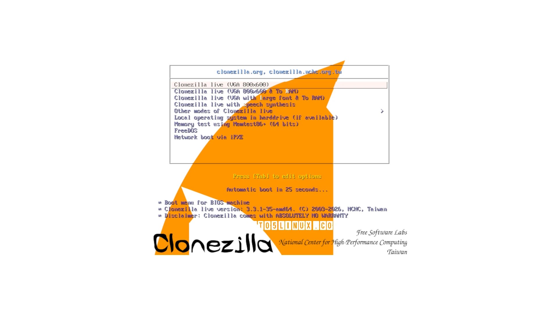 Clonezilla Live 3.3.1 发布,搭载 Linux 6.18 LTS,增强 BitLocker 支持