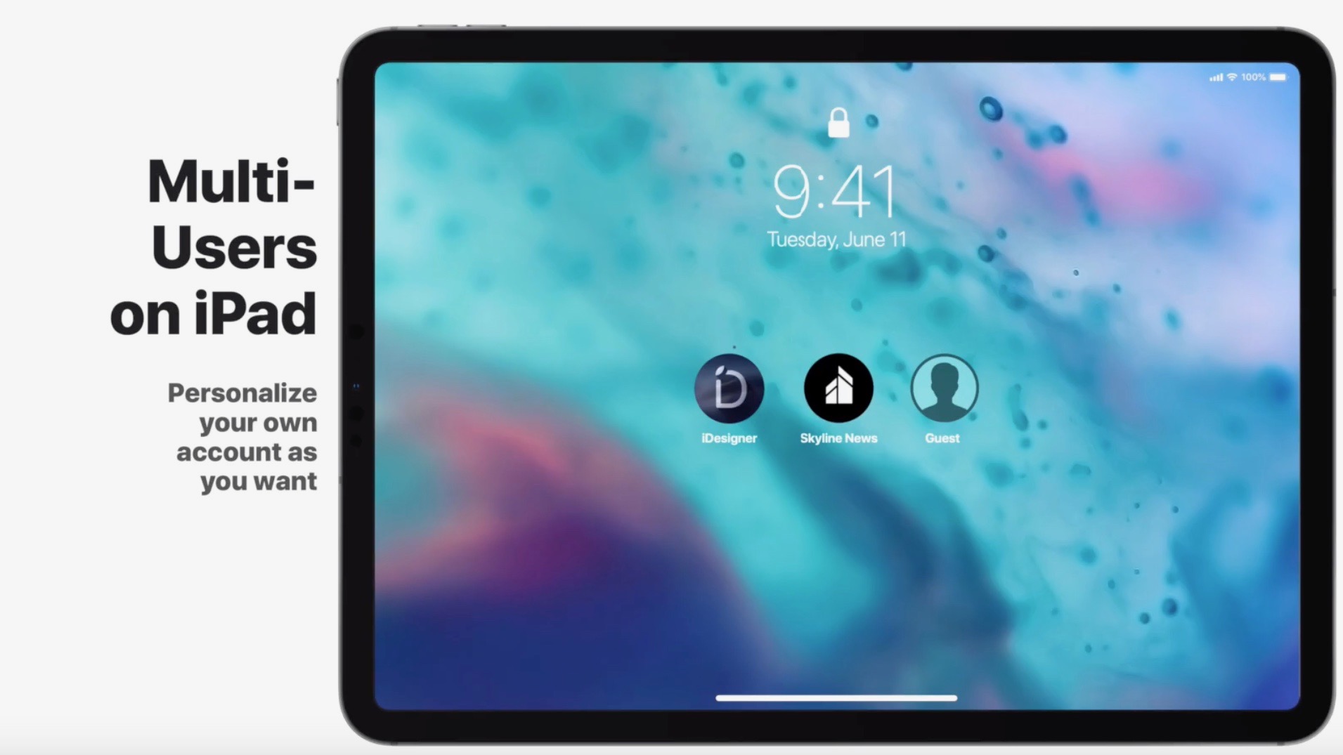 iOS 13 concept imagines Dark Mode, multiuser iPad support, less