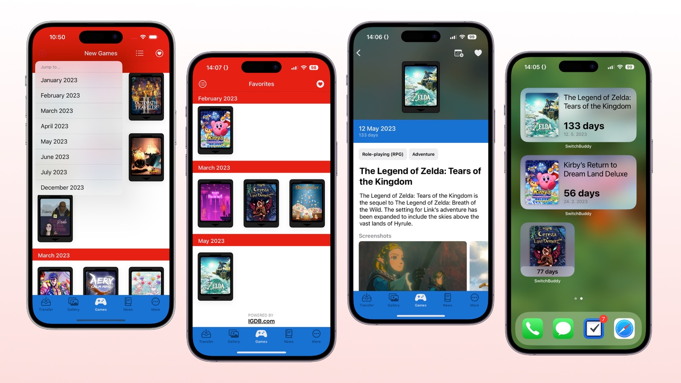 SwitchBuddy for iOS updated with upcoming games and release countdown ...