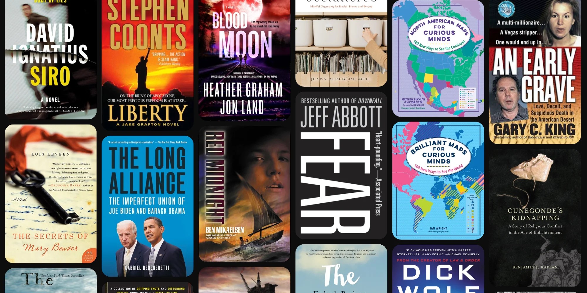 A collage of books