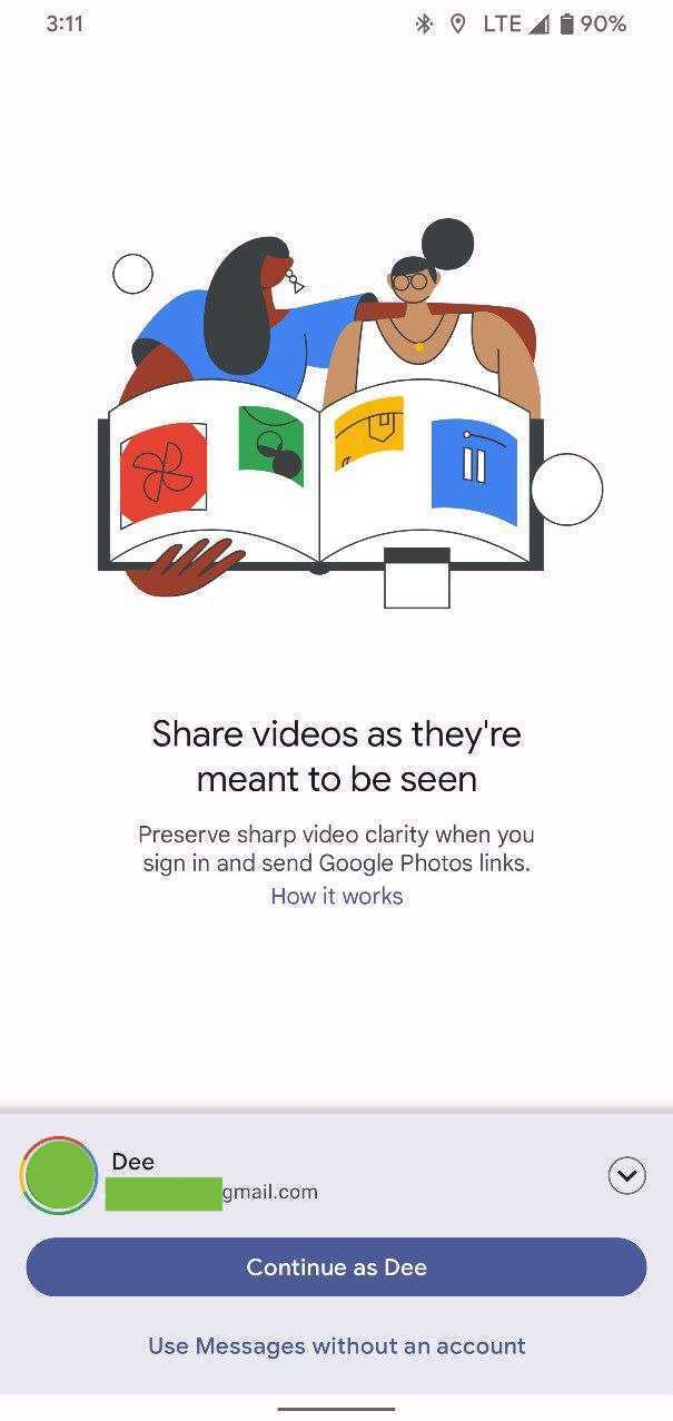 Messages Google Photos redesign