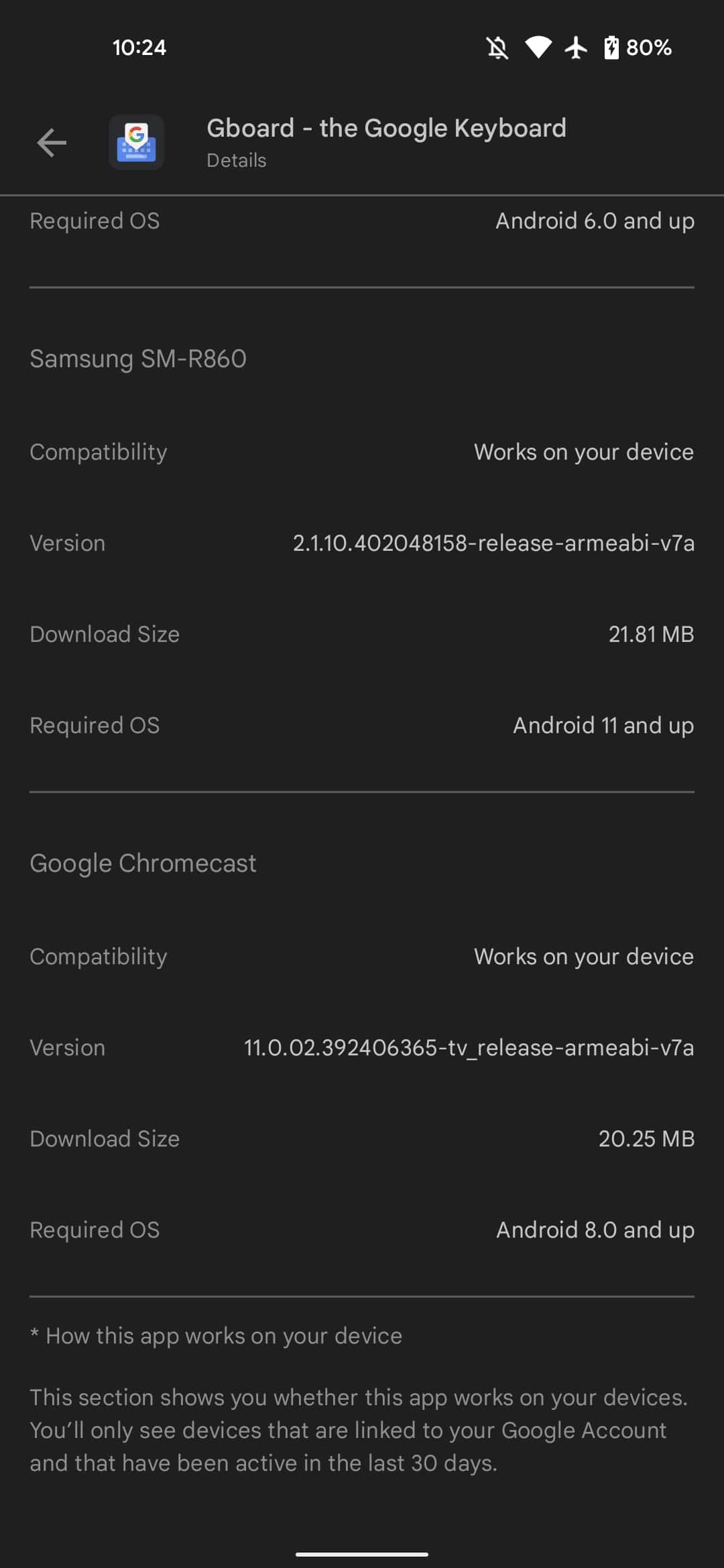 Google Play app Compatibility