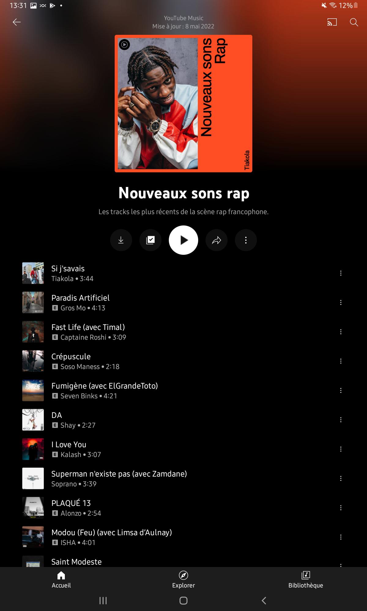 YouTube Music playlist redesign
