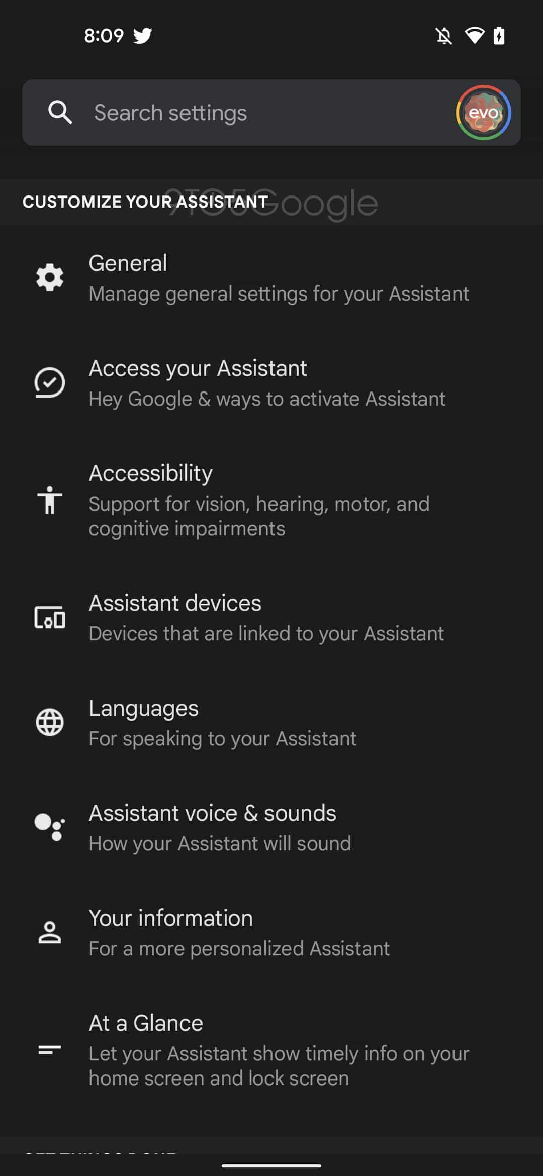 Google Assistant settings redesign