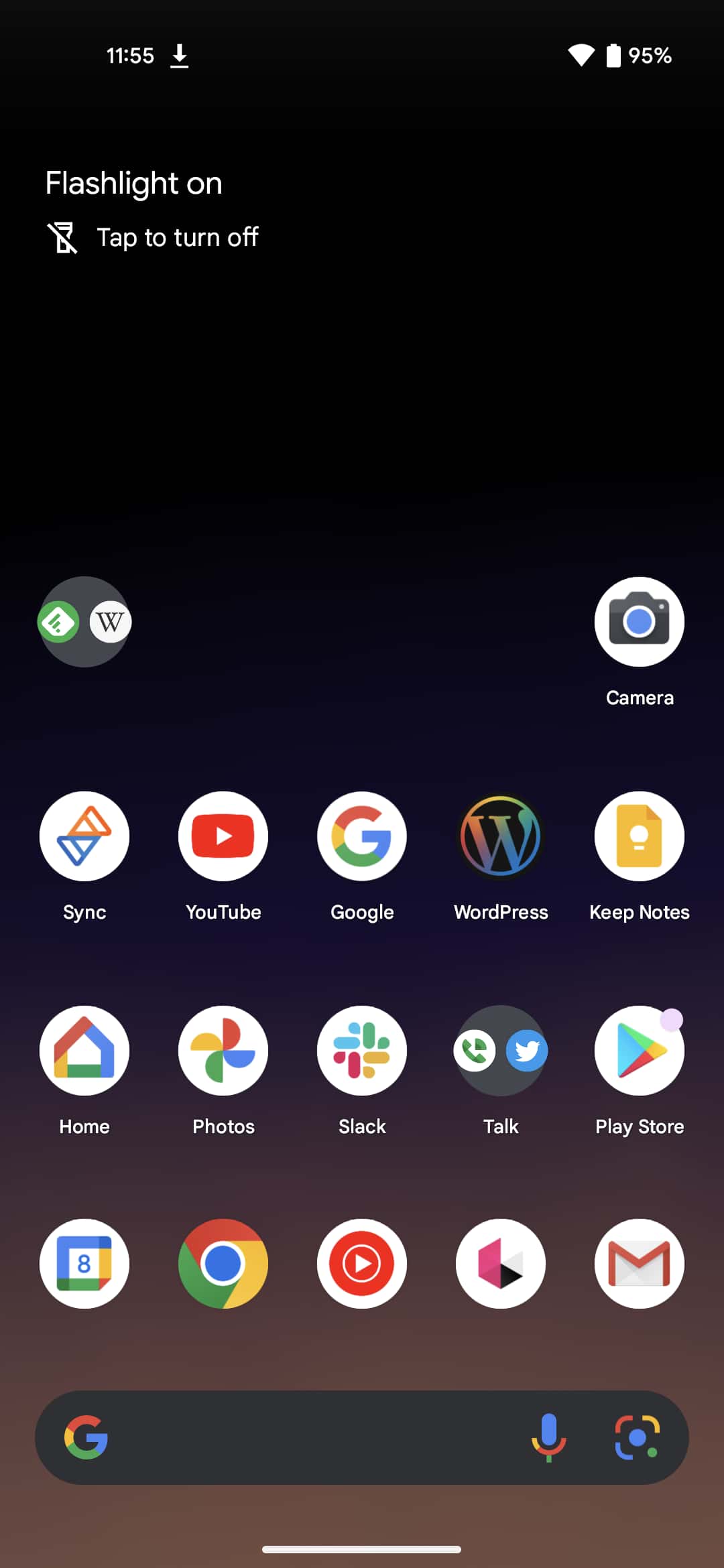 Pixel At a Glance Flashlight