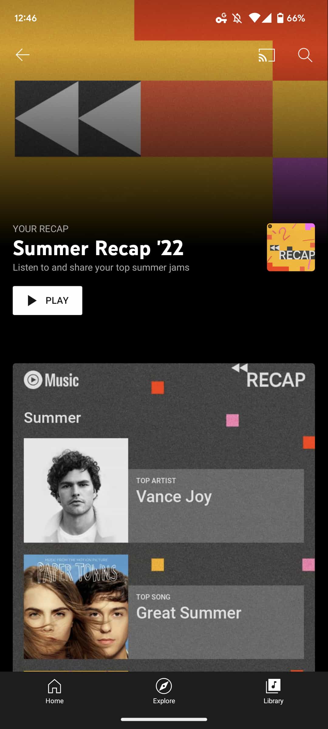 YouTube Music Summer Recap