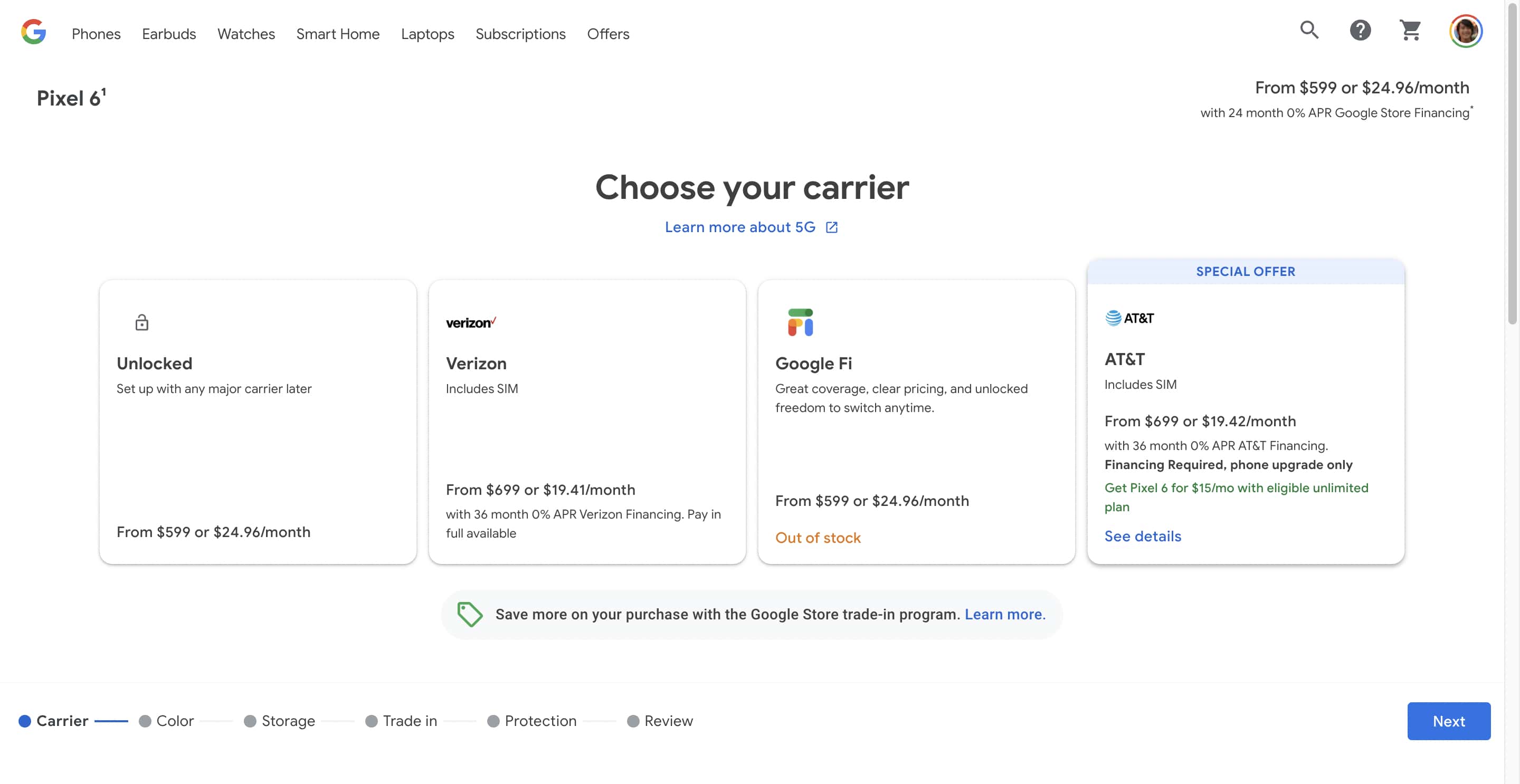 Pixel 6 Google Fi