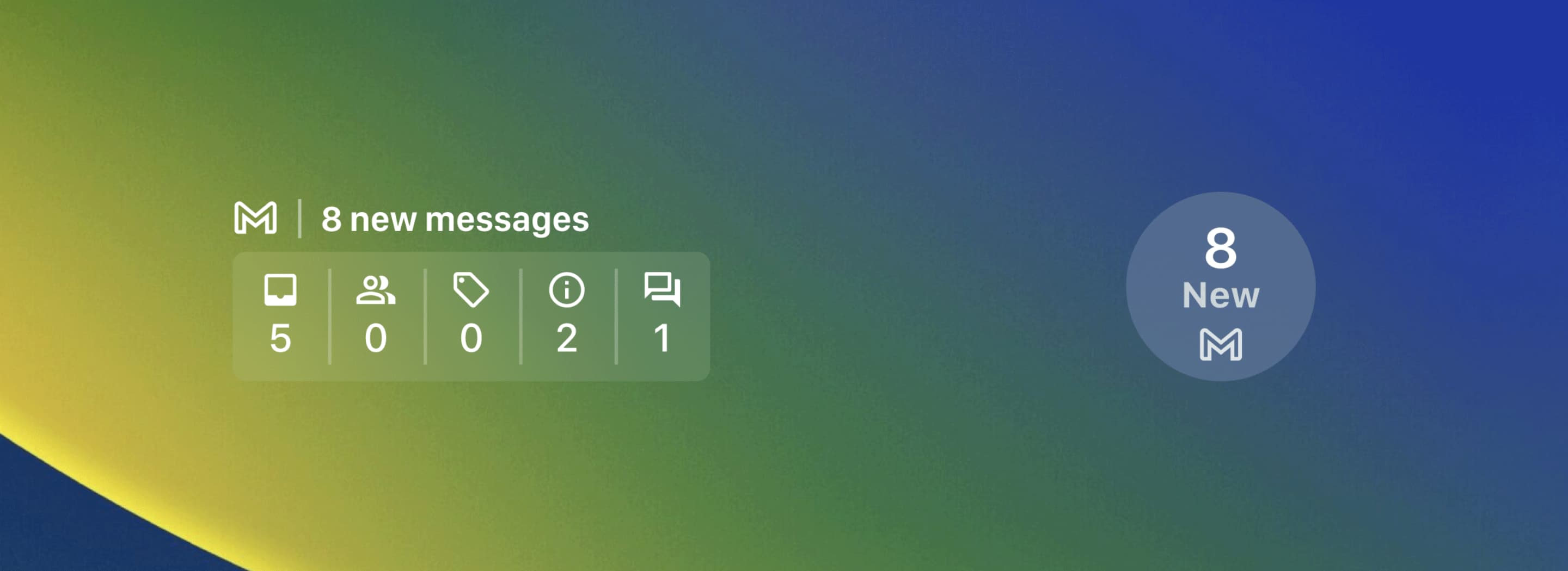 Gmail lock screen widget