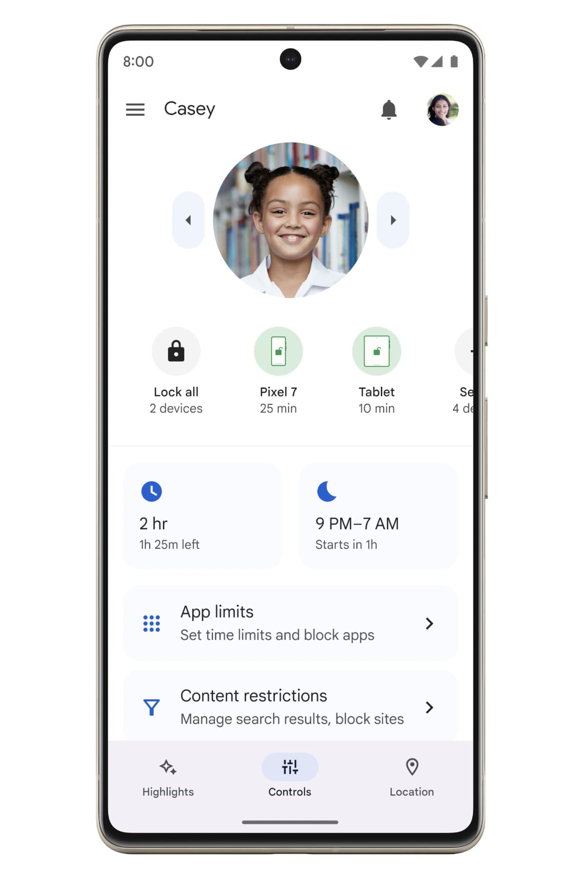 Google Family Link redesign