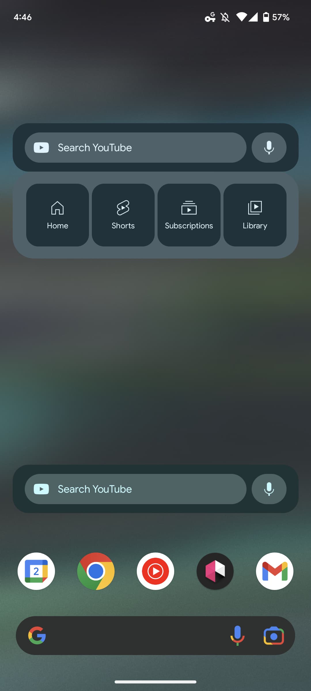 YouTube Android widgets
