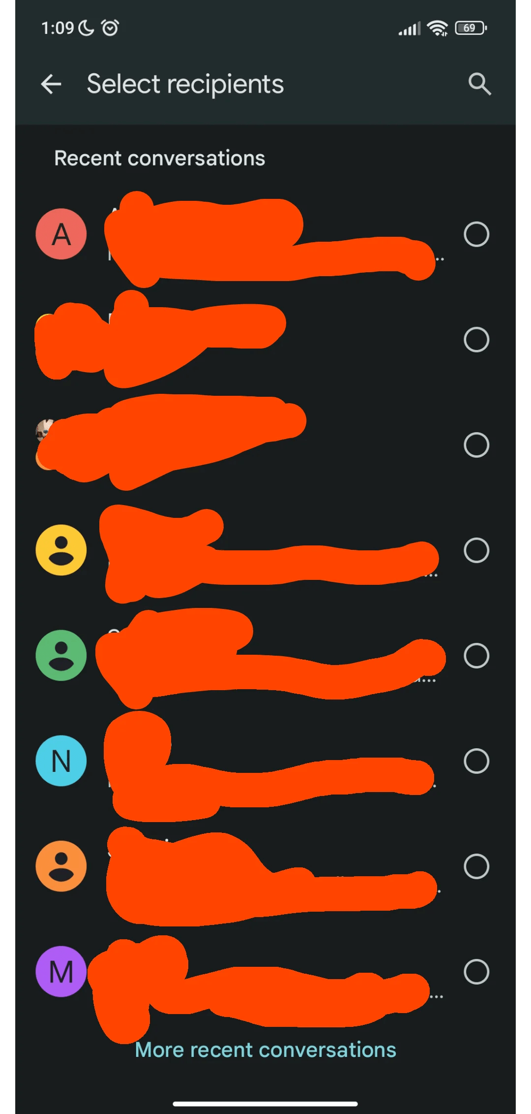 Google Messages forward