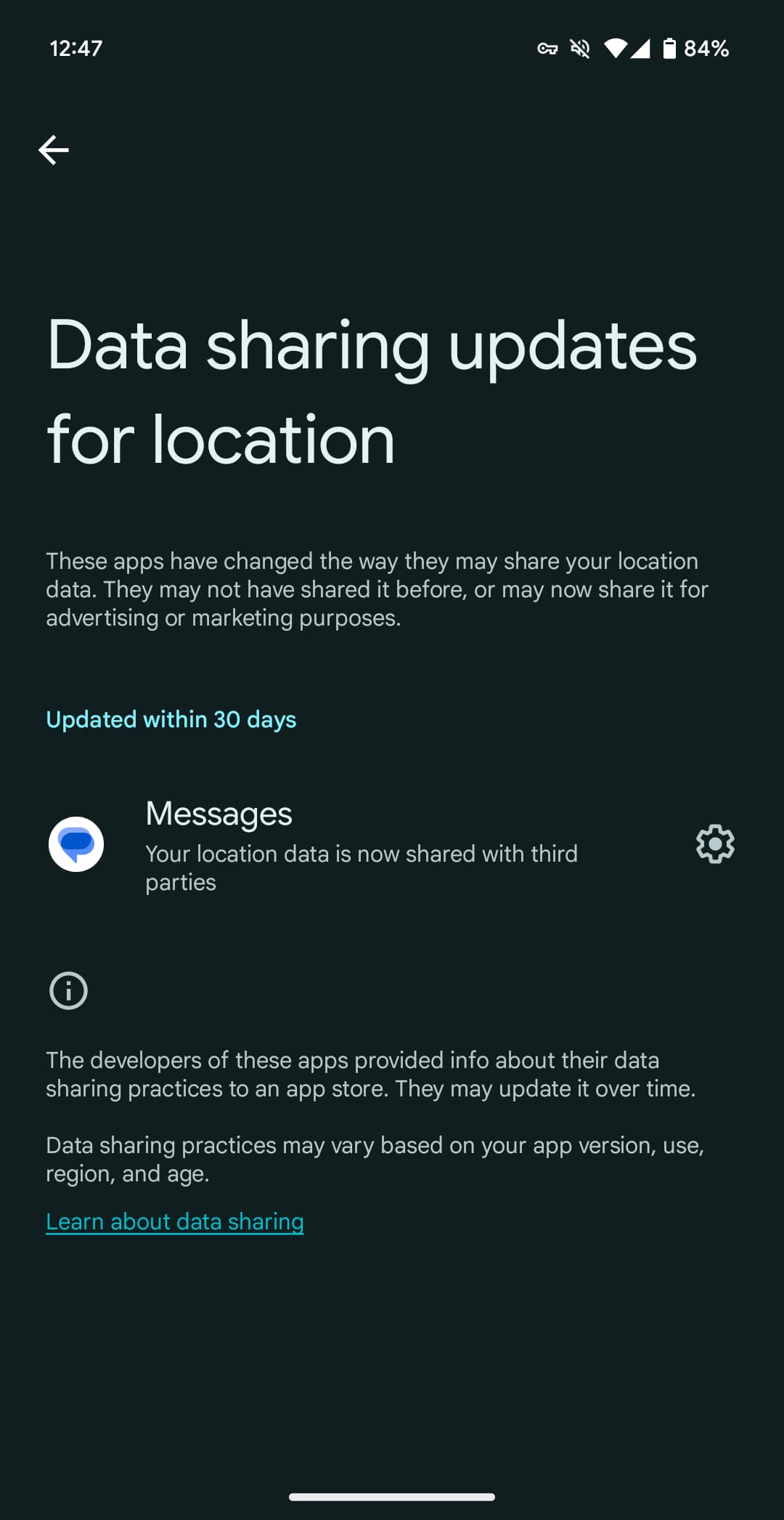 Google Messages location sharing