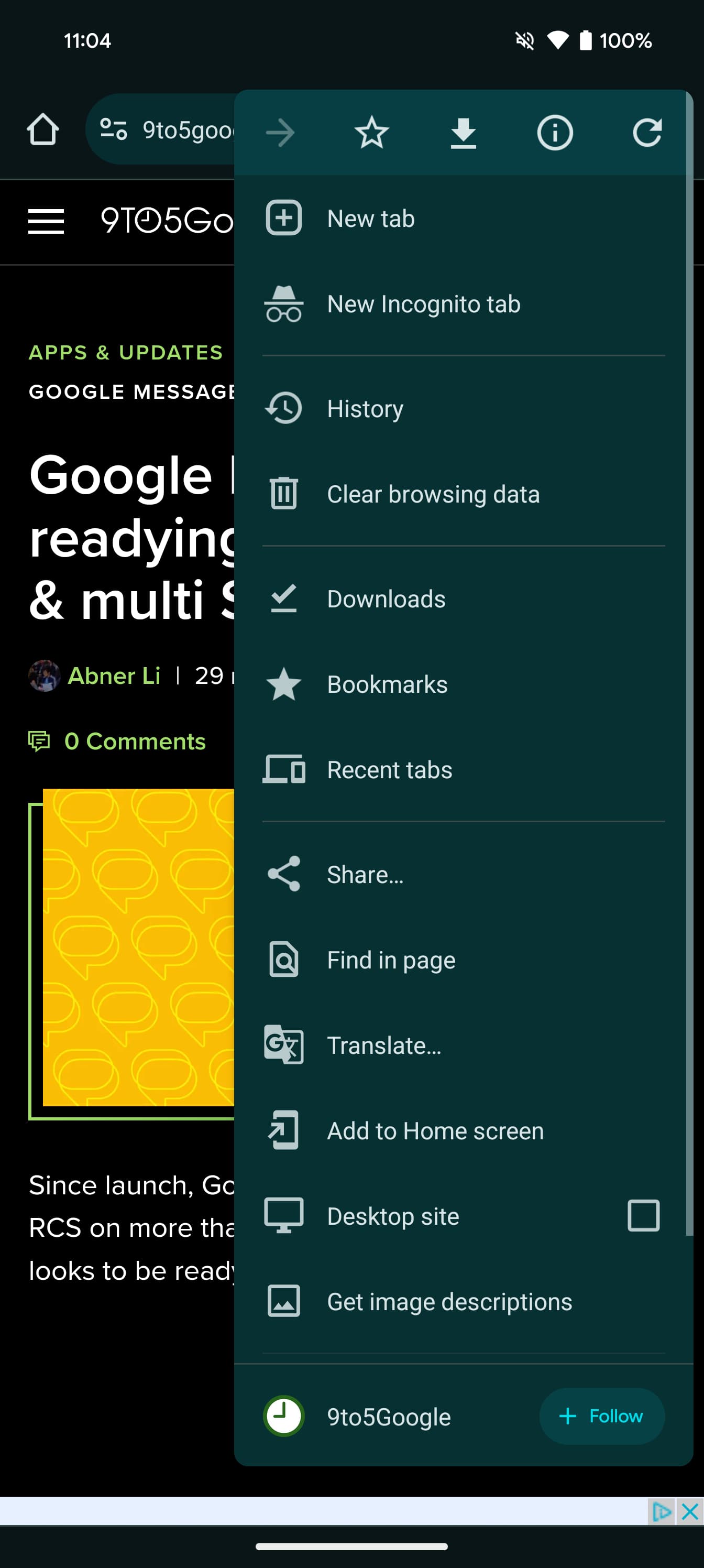 Chrome Clear browsing data