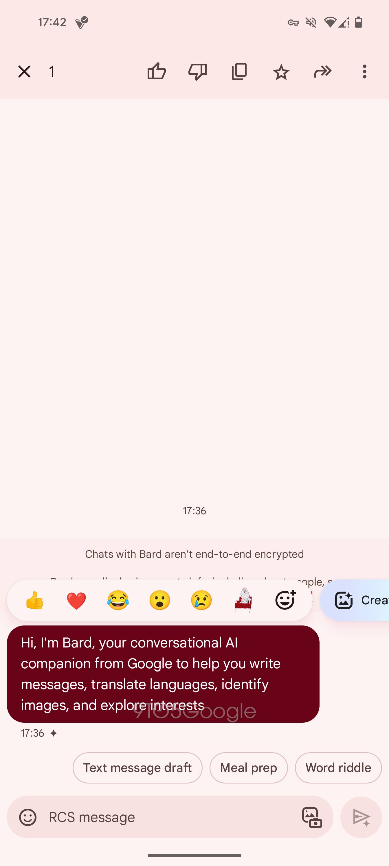 Google Messages Bard