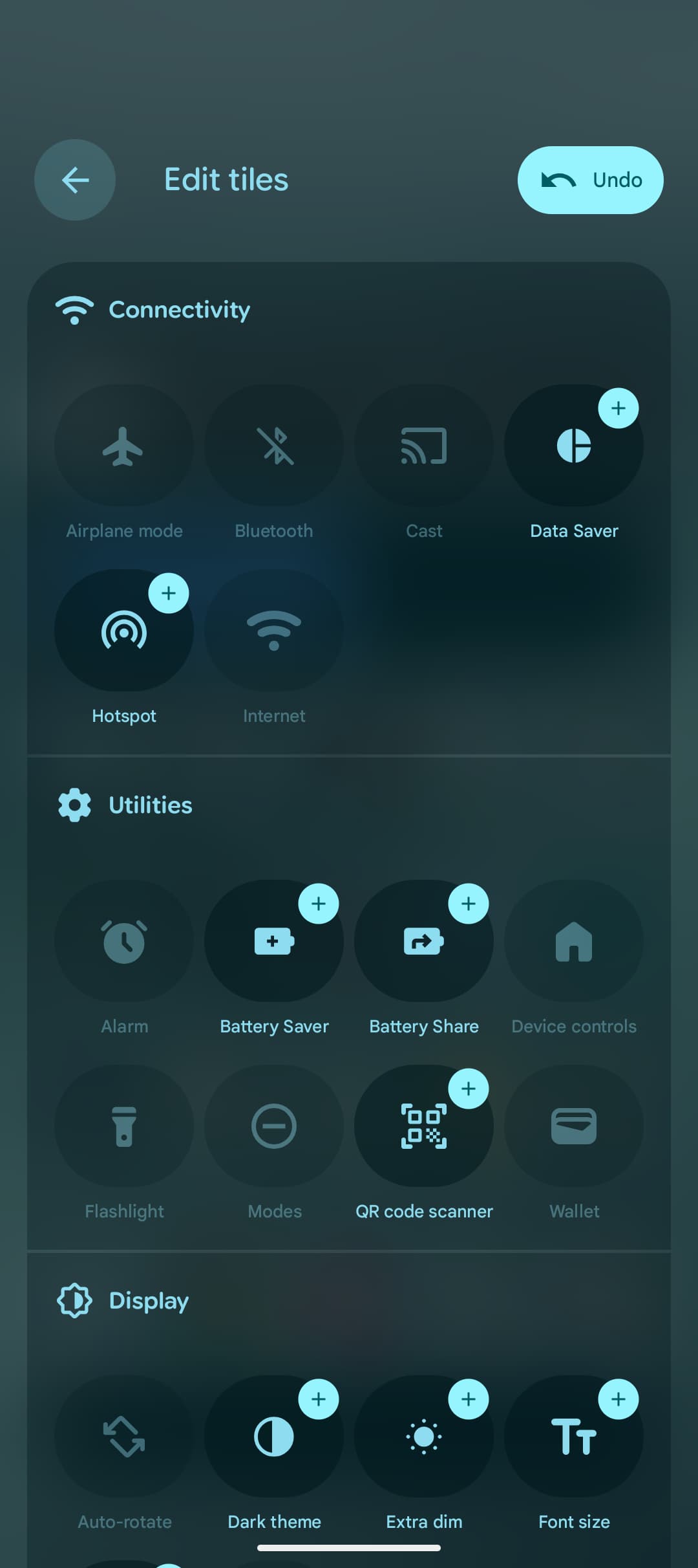 Android 16 QPR1 Quick Settings customize