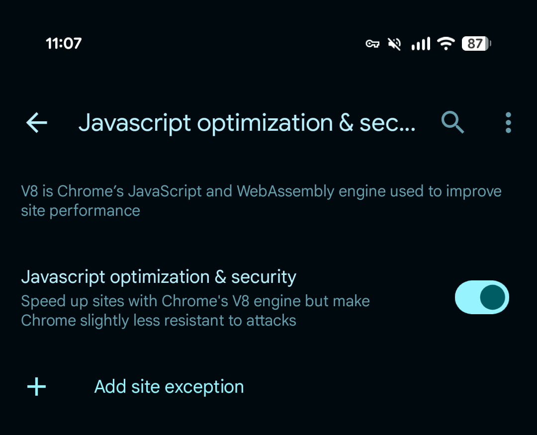 Chrome Android Advanced Protection