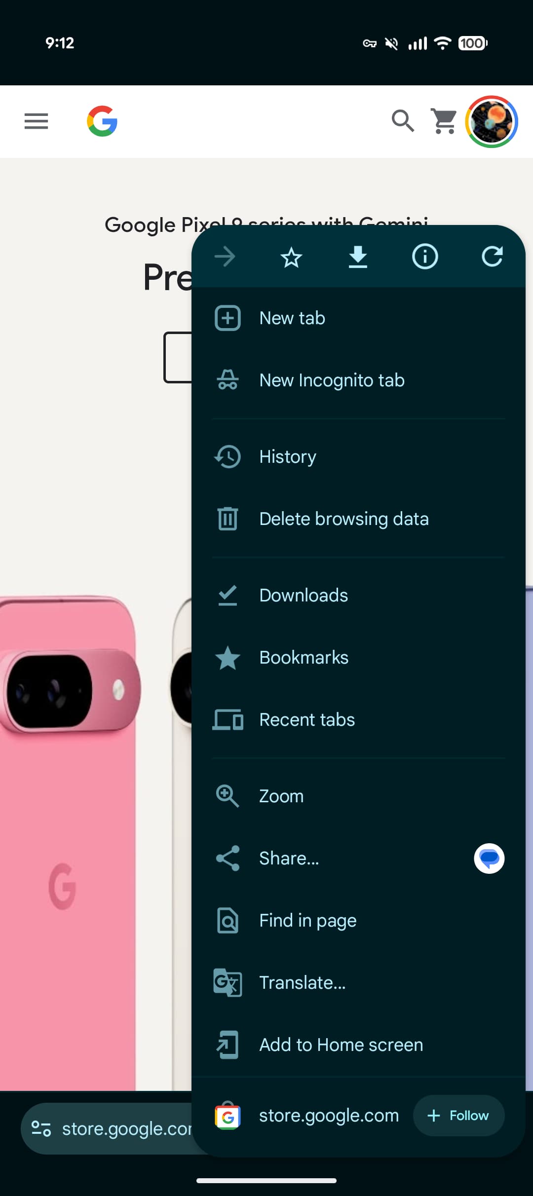 Chrome Android bottom bar