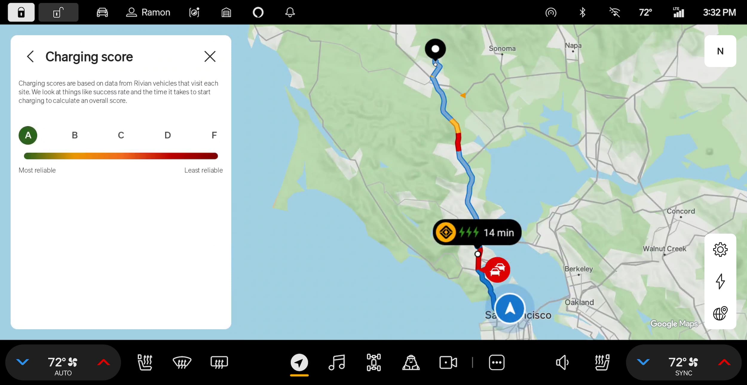 Rivian Google MapsÃÂ navigation