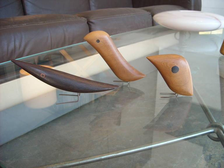 Three Jacob Hermann Birds One Very Rare In Fancy Wood At 1stdibs
