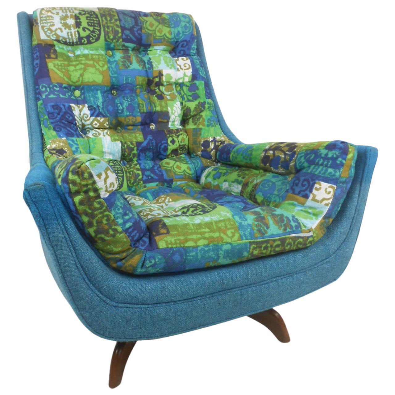 Mid-century modern adrian pearsall style swivel lounge chair at 1stdibs