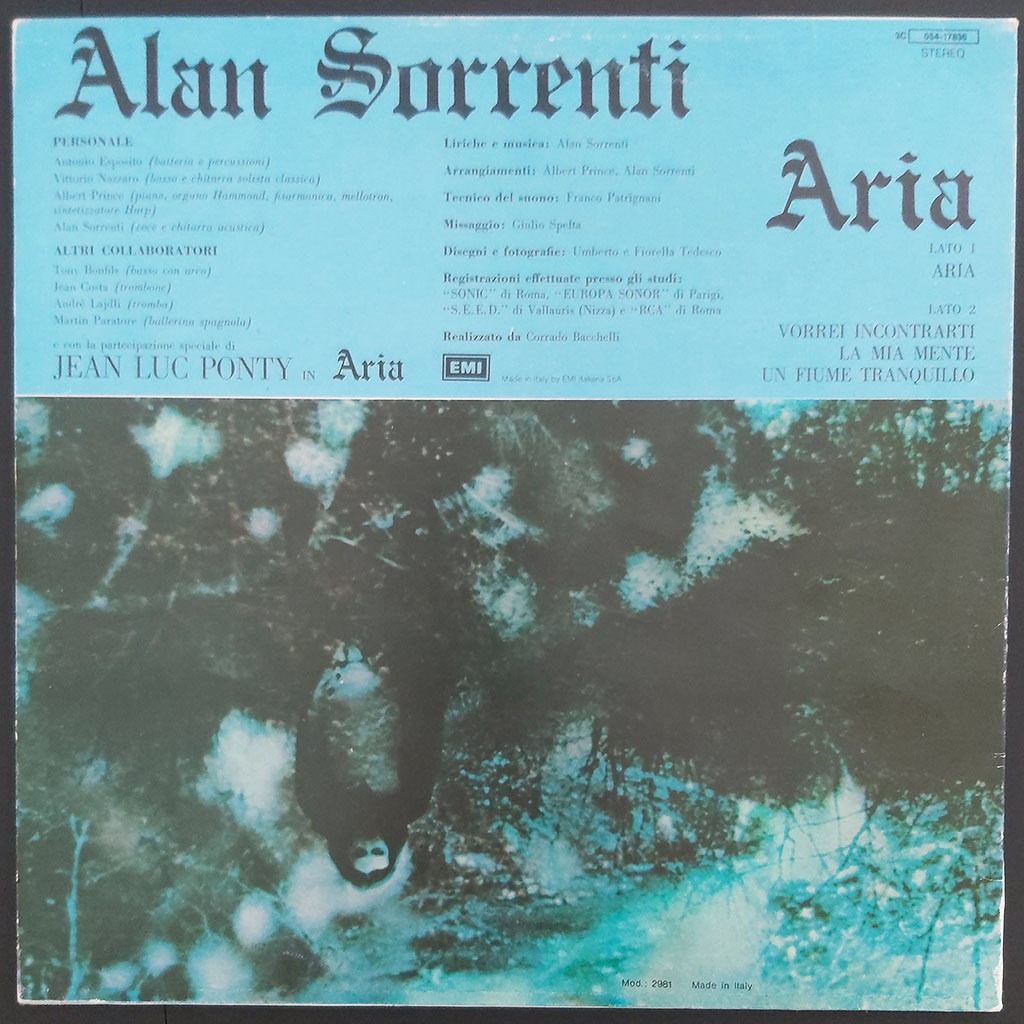 Aria, an album by alan sorrenti. Alan Sorrenti Aria Winyl Pruszkow Kup Teraz Na Allegro Lokalnie