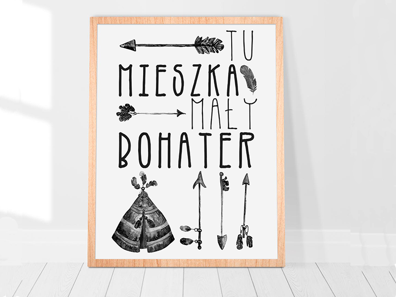 Miał on szyję z przodu, . Tu Mieszka Maly Bohater Plakat Dla Dziecka 30x40 7159948021 Oficjalne Archiwum Allegro