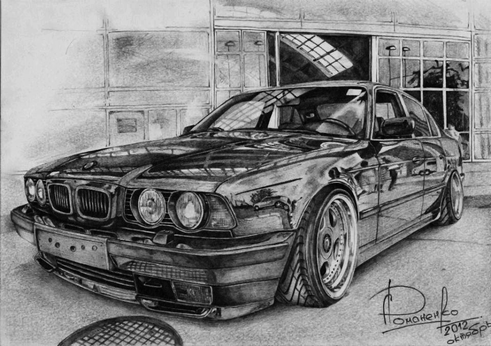 бмв е34 рисовать