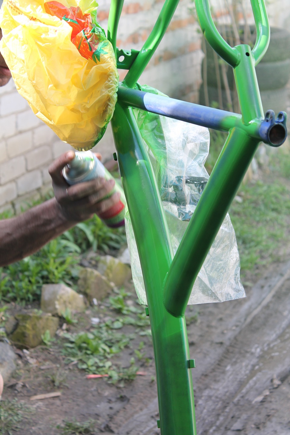 разрисованный велосипед