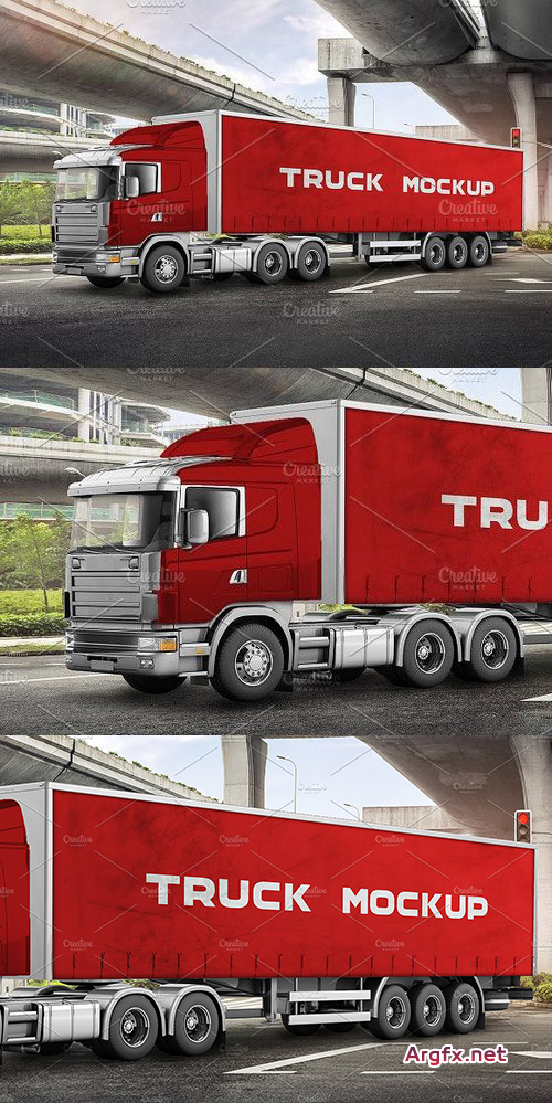 CM Truck Mockup 1123222 » Free Download Vector Stock Image