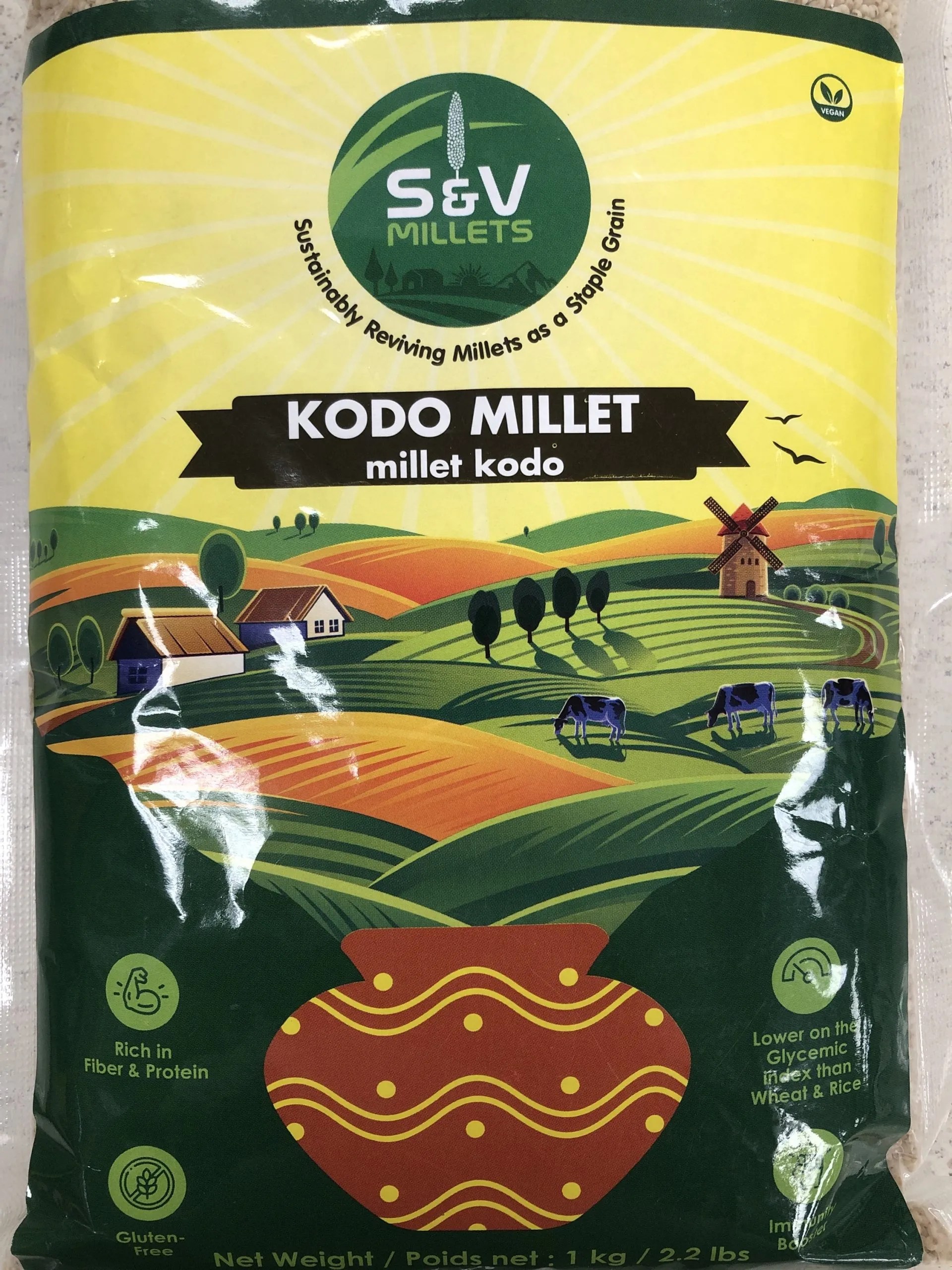 Kodo Millet 2.2LB ( Cow Grass / Rice Grass / Ditch Millet ) A1 Indian