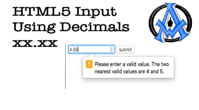 Please enter a valid value html5 number input