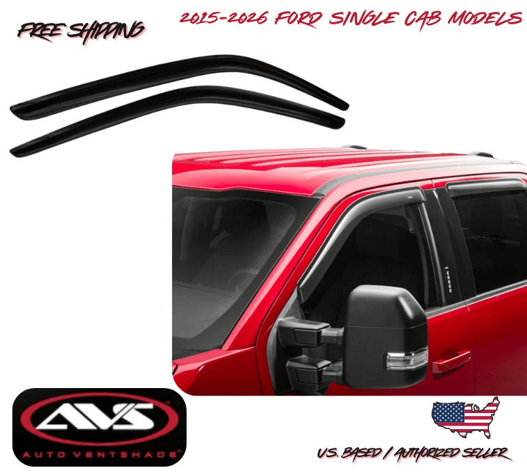 2017-2025 Ford F-550 Super Duty Single Cab AVS Window Vent Visors Rain Guard