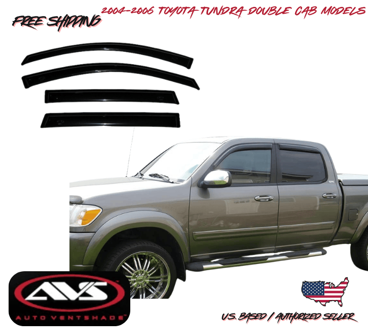 2004-2006 Toyota Tundra Double Cab (Crew Cab) AVS Window Vent Visors Rain Guard