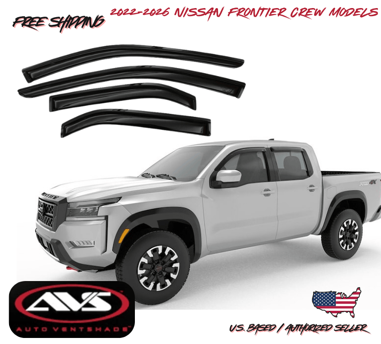2022-2026 Nissan Frontier AVS Window Vent Visors Rain Dust Guard Deflector 4PC.