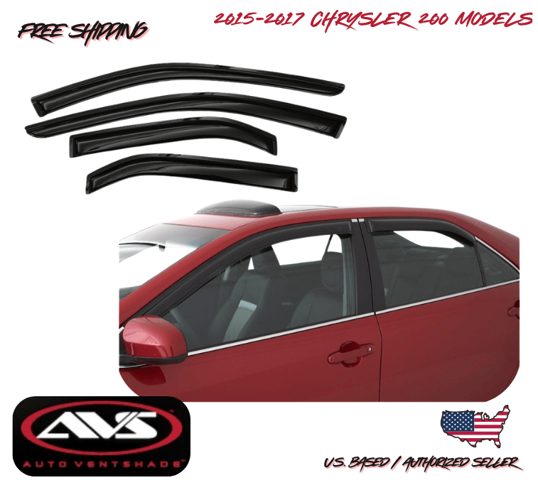 2015-2017 Chrysler 200 AVS Window Vent Visors Rain Dust Guard Deflector 4PC.