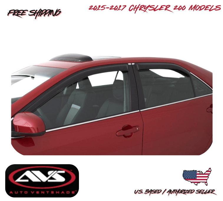 2015-2017 Chrysler 200 AVS Window Vent Visors Rain Dust Guard Deflector 4PC.