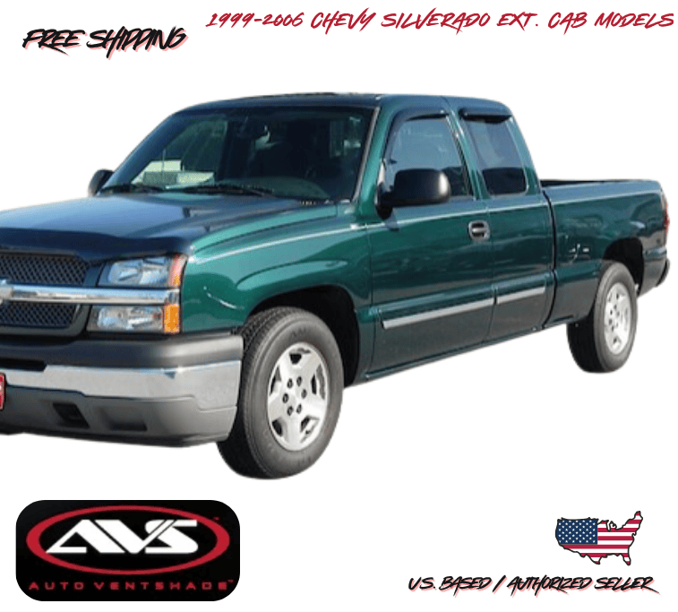 1999-2006 Chevy Silverado 1500 Extended Cab AVS Window Vent Visors Rain Guard