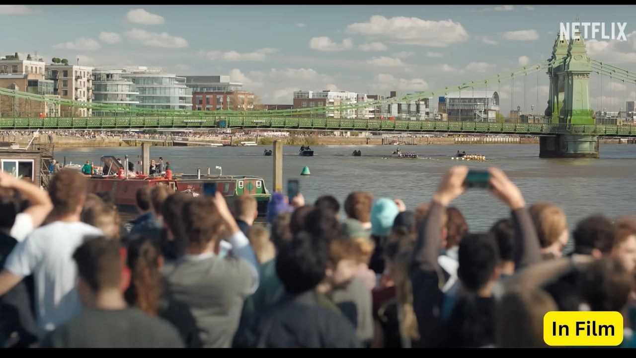 Hammersmith Bridge, London, in Netflix's My Oxford Year
